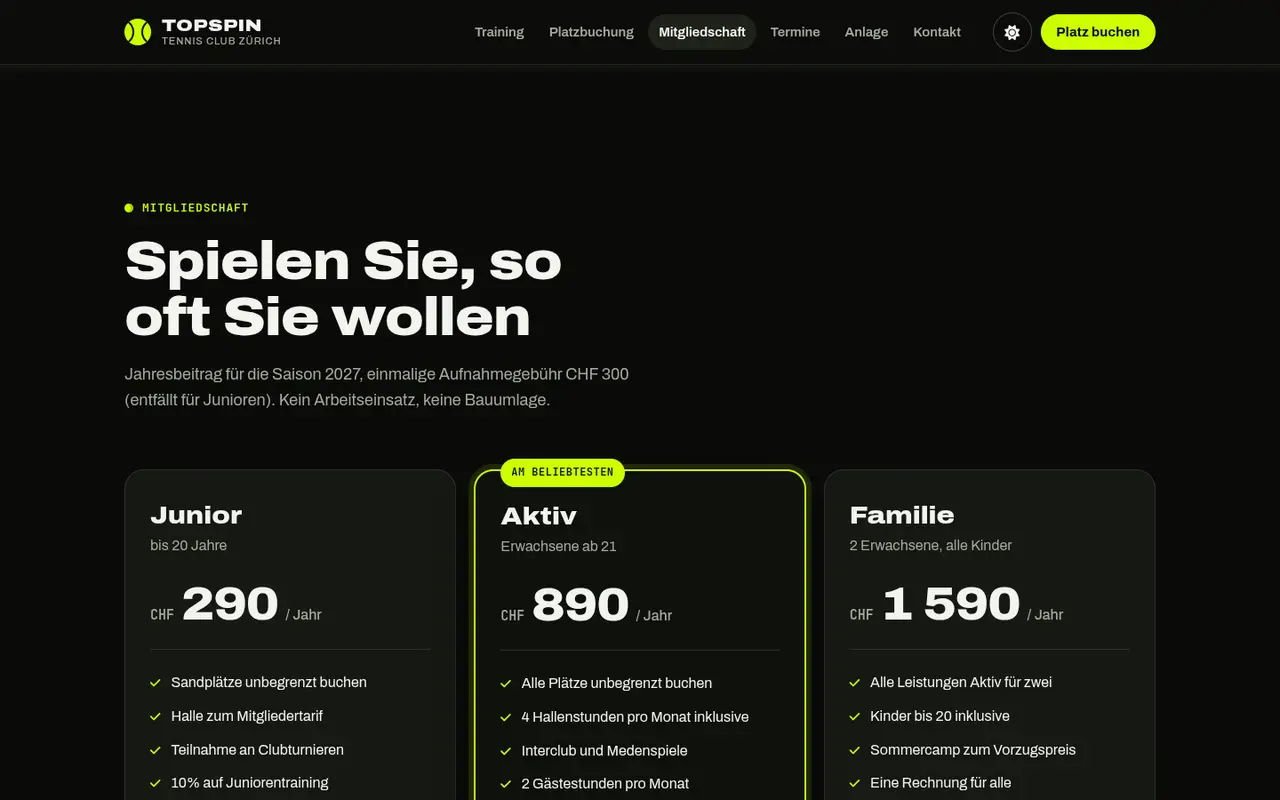 Memberships compared